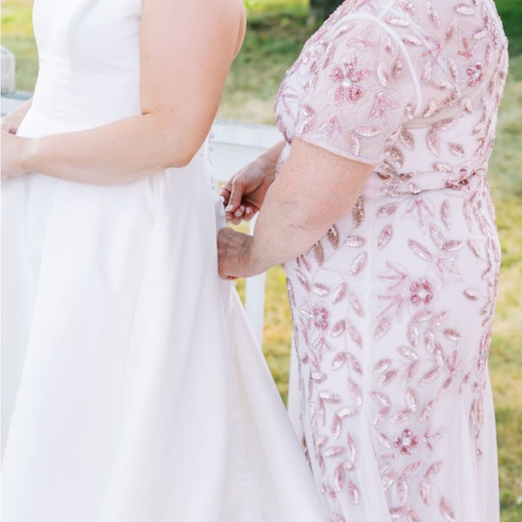 Adrianna Papell Godet Gown in Blush Pink - Size 18 - Picture 9 of 9